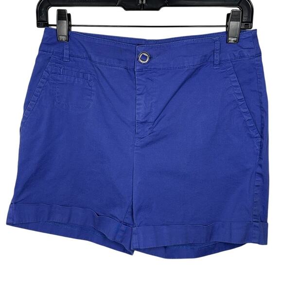 Tribal Pants - Tribal Jeans Purple Cotton Blend Shorts Women's 4